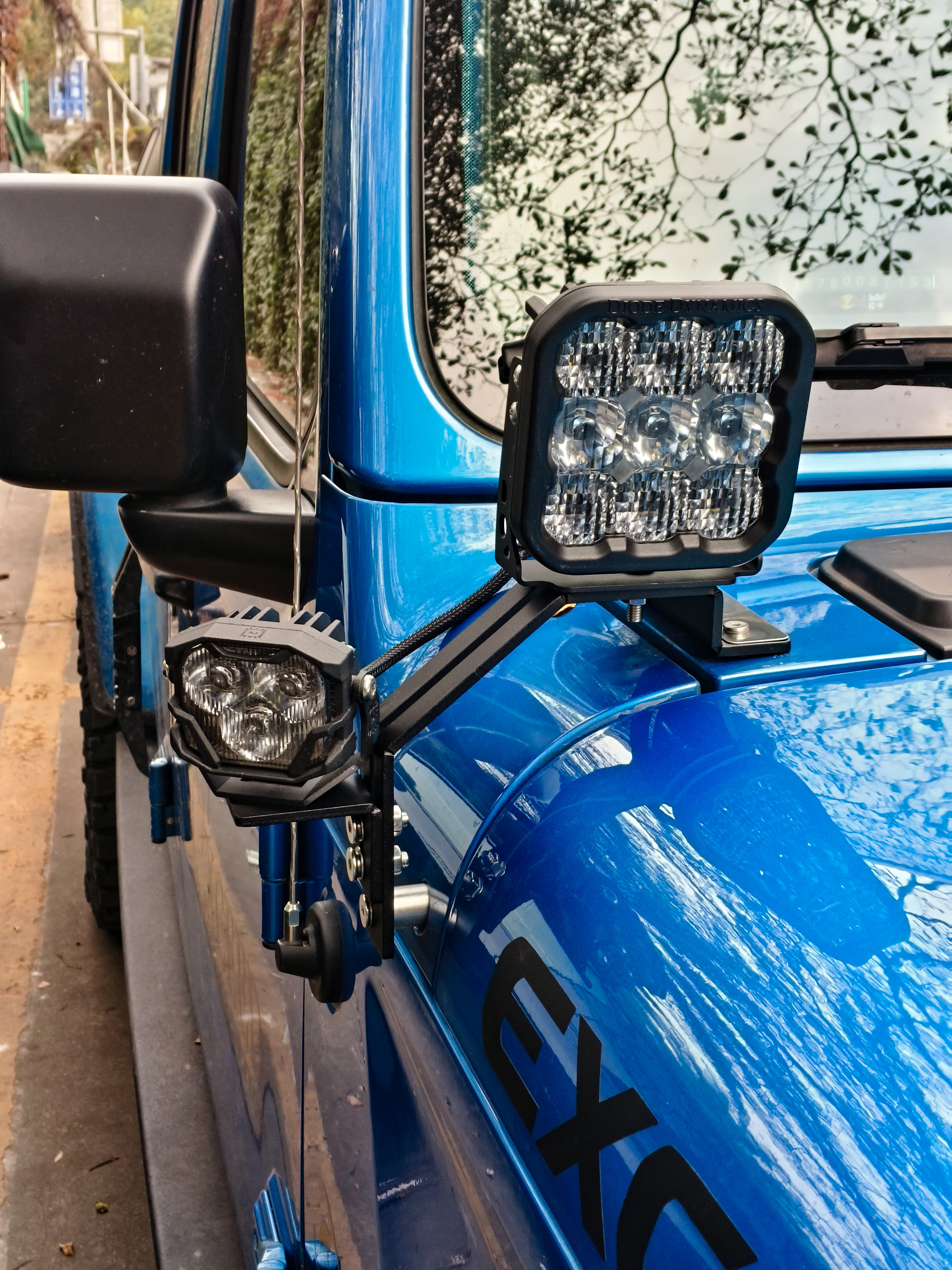 Cowl Mounted Aluminum Alloy Light Bracket Pair for JL/JT