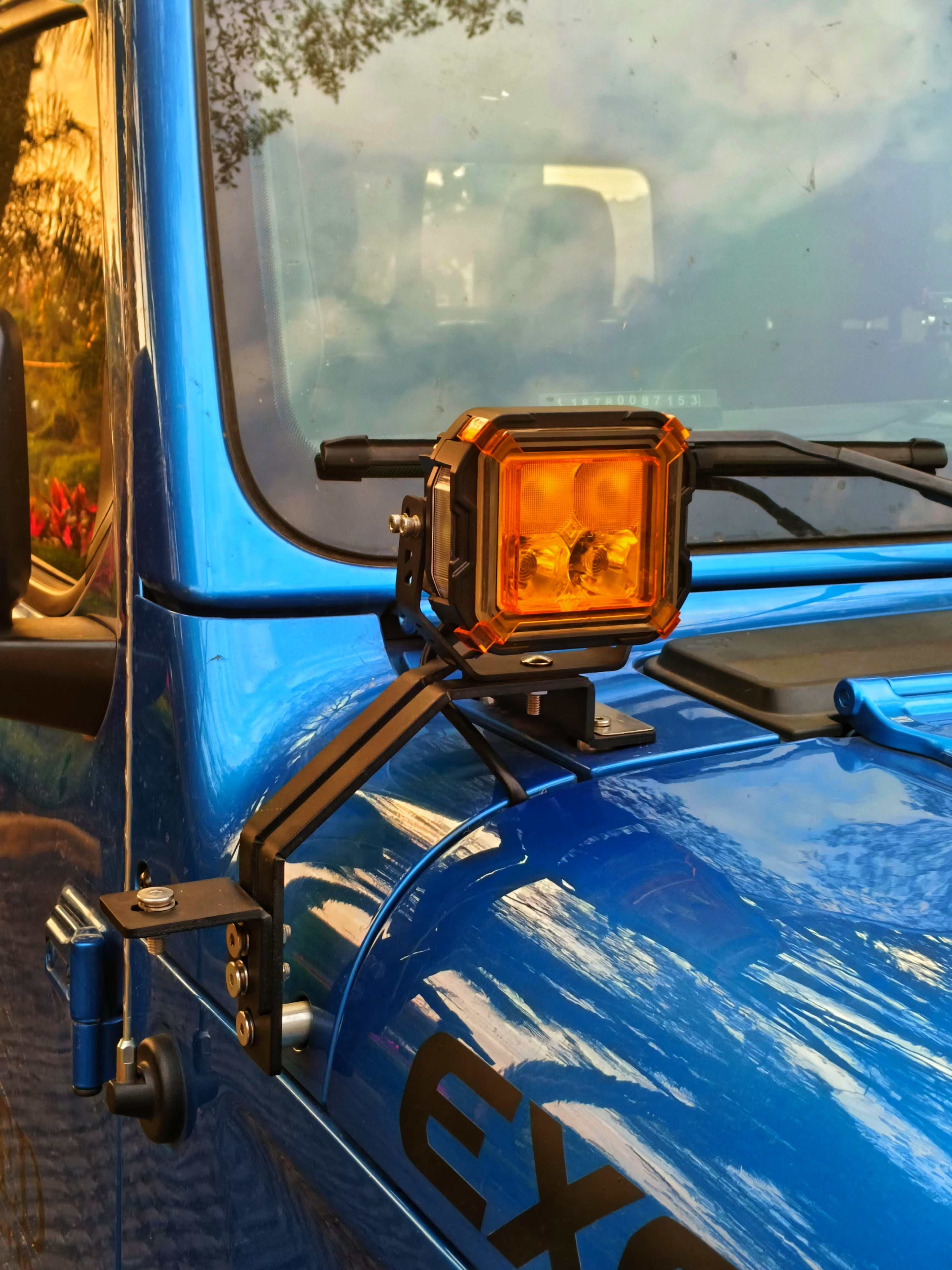 Cowl Mounted Aluminum Alloy Light Bracket Pair for JL/JT