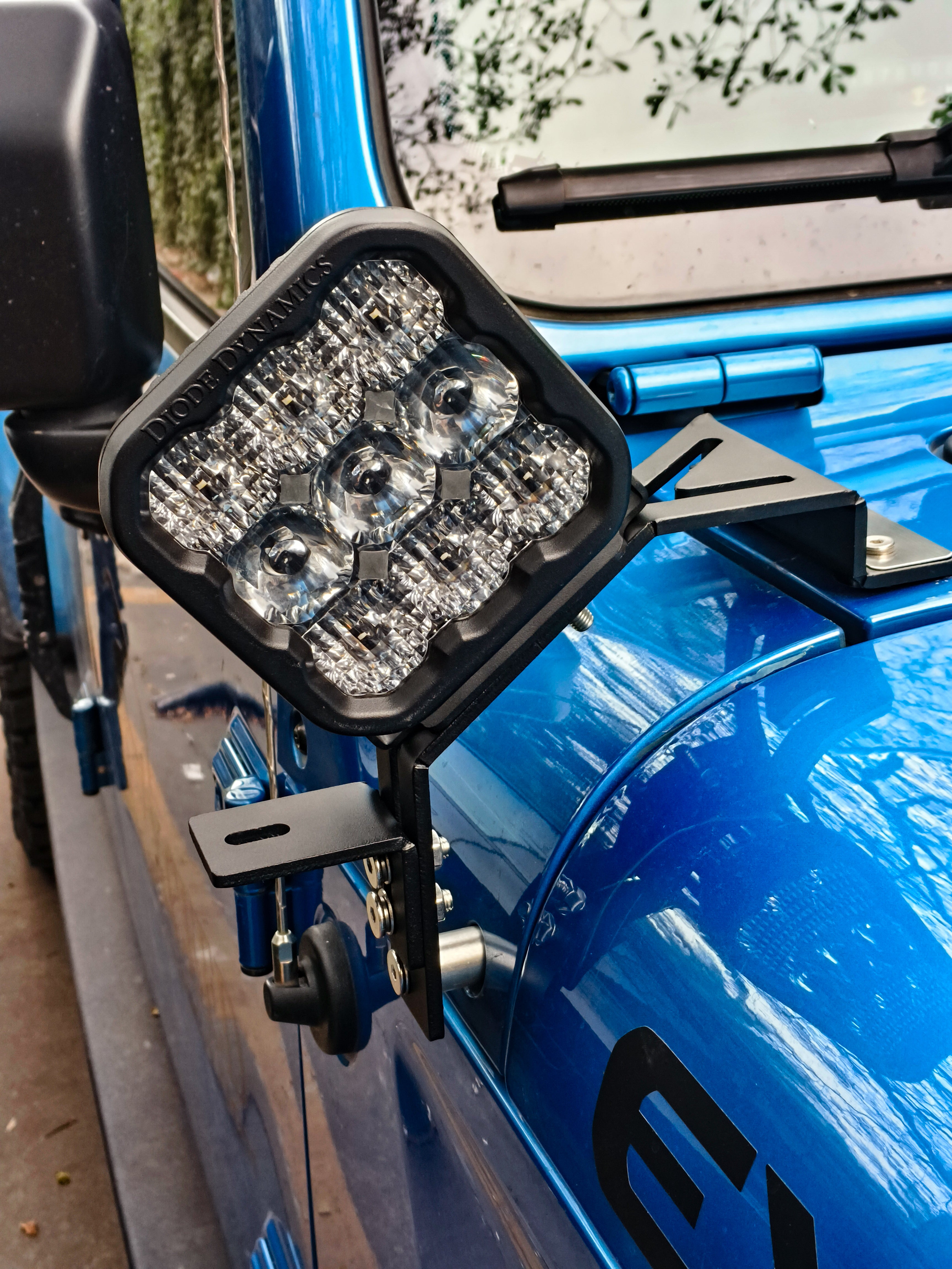 Cowl Mounted Aluminum Alloy Light Bracket Pair for JL/JT