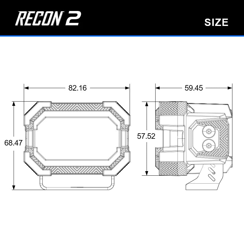 Suparee Recon 2 3-Inch LED Pods with Amber DRL, IP69K, Aluminum Housing, Spot/Wide Beam for Trucks, Jeeps, and UTVs