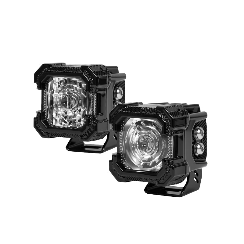 Suparee Recon 1 2-Inch LED Pod Lights with Amber DRL, IP69K, Aluminum Housing, Spot/Wide Beam for Trucks, Jeeps, and UTVs