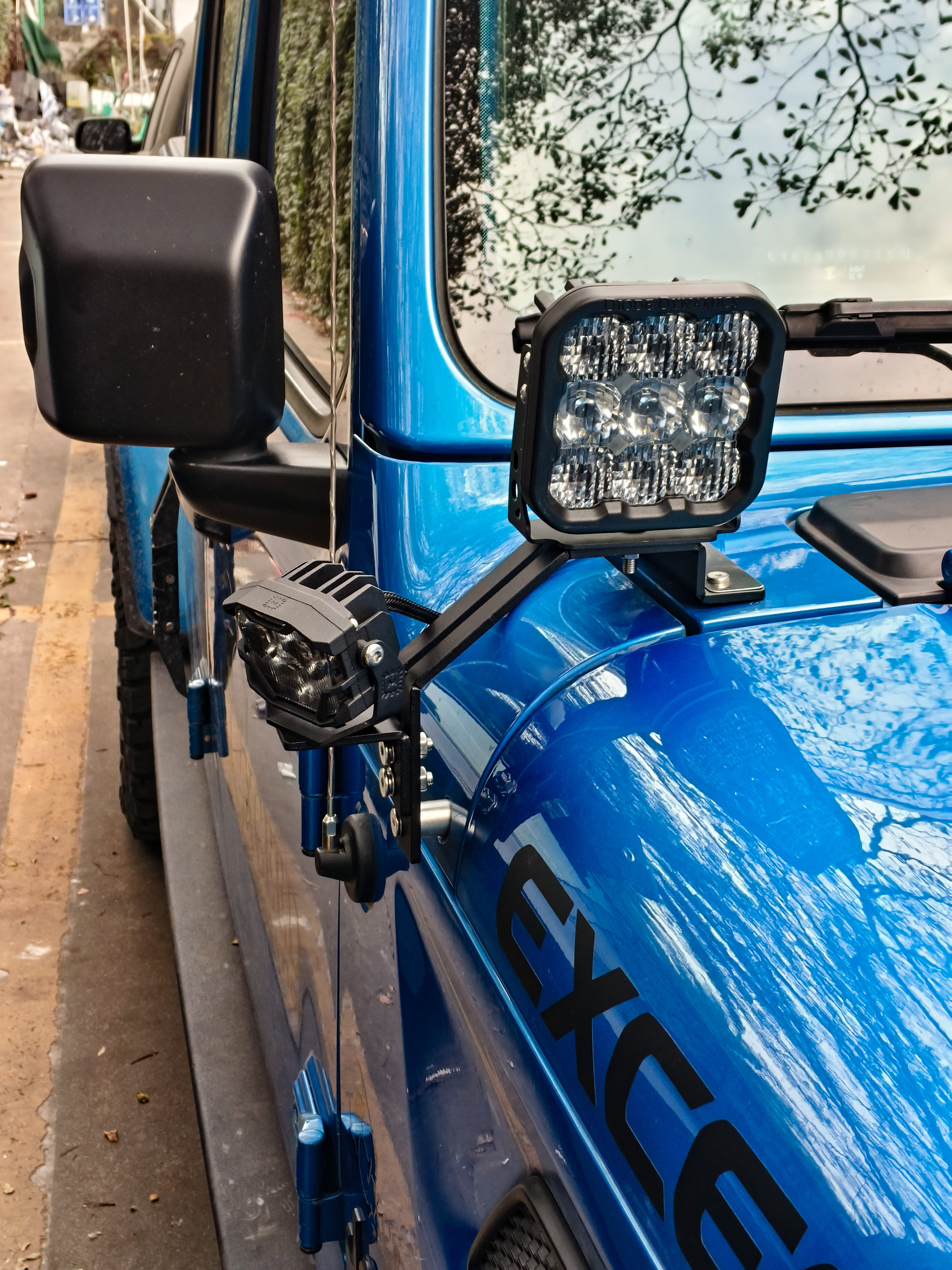 Cowl Mounted Aluminum Alloy Light Bracket Pair for JL/JT