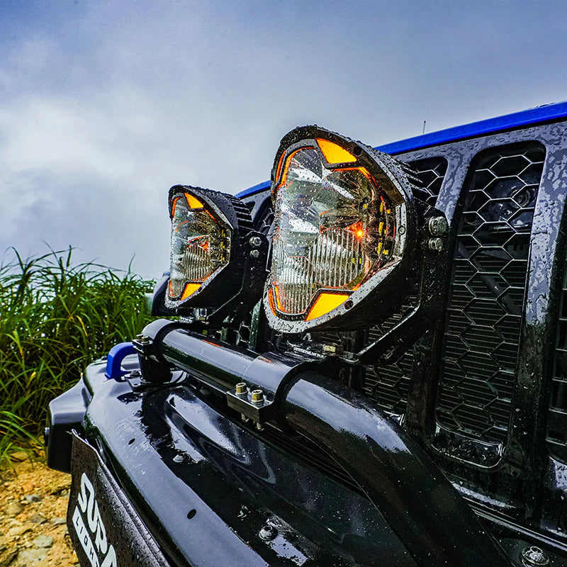 SUPAREE HELM 7'' LED Pod Light 13000LM Dual Beam with Amber DRL, IP68/69K Waterproof Offroad Lights[PRE ORDER]