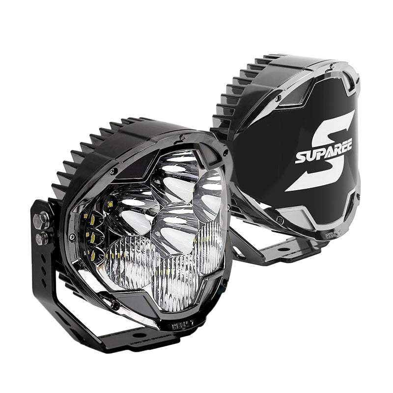 SUPAREE HELM 7'' LED Pod Light 13000LM Dual Beam with Amber DRL, IP68/