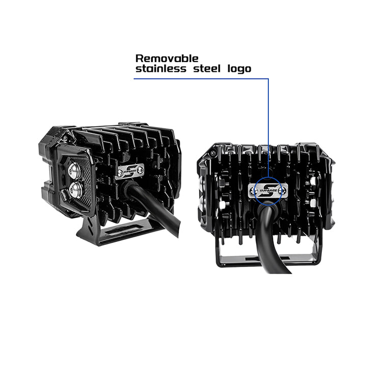 [Pre Order]Suparee Recon 2 3-Inch LED Pods with Amber DRL, IP69K, Aluminum Housing, Spot/Flood Beam for Trucks, Jeeps, and UTVs